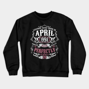 'April 1998 Twentieth Birthday' Awesome Birthday Gift Crewneck Sweatshirt